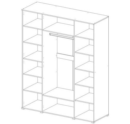 Фото Шкаф Вегас 4Д (180) четырехдверный от производителя Горизонт в Мелитополе по цене 47 790 ₽