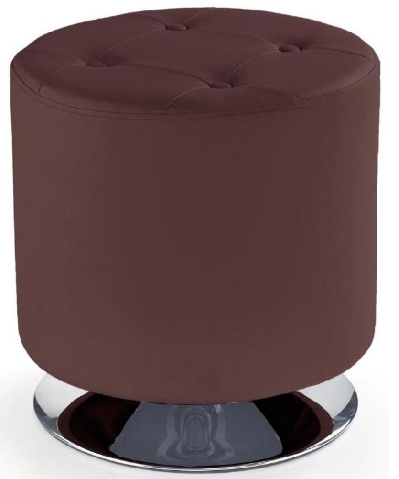Пуф Halmar Dora  (экокожа , хром, темно-коричневый (Halmar ) ) Пуф Halmar Dora  (экокожа , хром, темно-коричневый (Halmar ) )