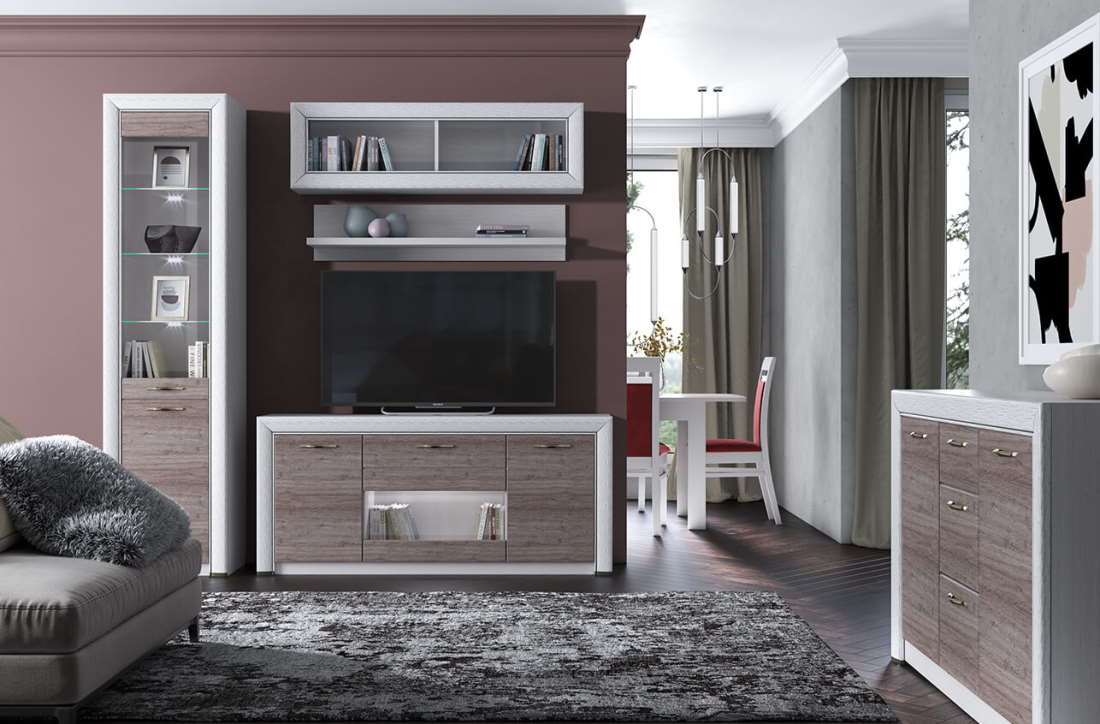 Фото Тумба RTV 1V2D1S Оливия (Olivia) от производителя Анрэкс в Мелитополе по цене 18 710 ₽