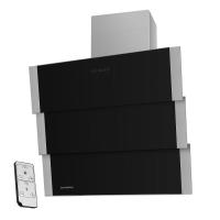 Вытяжка наклонная Cascada 90 (900х415хh1100(1400)) (Материал Металл/Стекло , Цвет Металлик/Черный) в Мелитополе от производителя в интернет магазине Планета Комфорта Вытяжка наклонная Cascada 90 (900х415хh1100(1400)) (Материал Металл/Стекло , Цвет Металлик/Черный) в Мелитополе от производителя