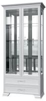 Шкаф с витриной Грация (2 дв) 4 стекла (белый, белый  (Браво-мебель) ) в Мелитополе от производителя 