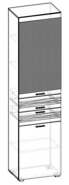 Фото Шкаф-витрина Лотос ШК-805 от производителя Сантан в Мелитополе по цене 9 460 ₽