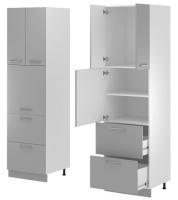 Кухня Монс пенал ПСВ-62 (белый, графит,(Леко)) в Мелитополе от производителя в интернет магазине Планета Комфорта Кухня Монс пенал ПСВ-62 (белый, графит,(Леко)) в Мелитополе от производителя