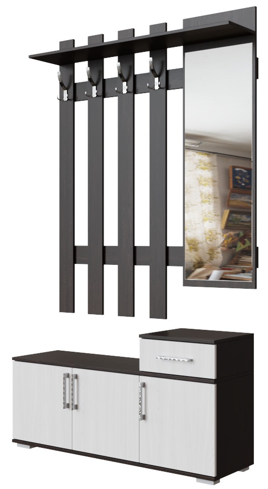 Фото Вешалка с зеркалом №3 (1,2) от производителя Хорошая мебель в Мелитополе по цене 11 580 ₽