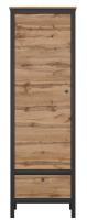 Шкаф Loft REG1D1S (дуб вотан, дуб вотан-черный (Black Red White (БРВ)) ) в Мелитополе от производителя в интернет магазине Планета Комфорта Шкаф Loft REG1D1S (дуб вотан, дуб вотан-черный (Black Red White (БРВ)) ) в Мелитополе от производителя