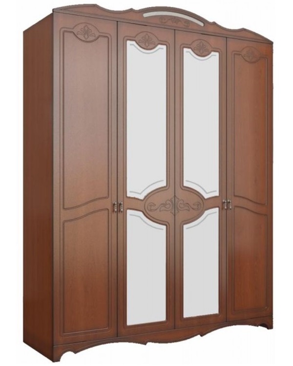 Фото Шкаф Лотос лакированный ШР-4 (178) четырехдверный от производителя Браво-мебель в Мелитополе по цене 55&nbsp;190 ₽