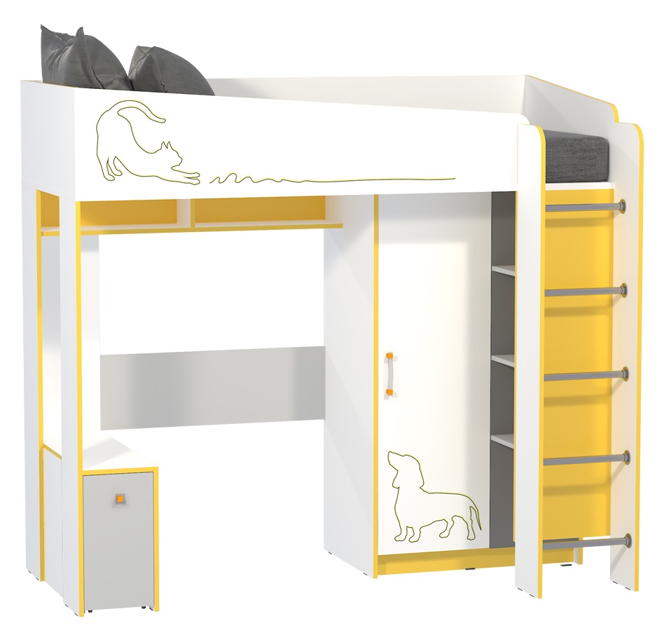 Фото Кровать двухъярусная 11.20 Альфа (СМ 80х190) с основанием от производителя Моби в Мелитополе по цене 22 050 ₽