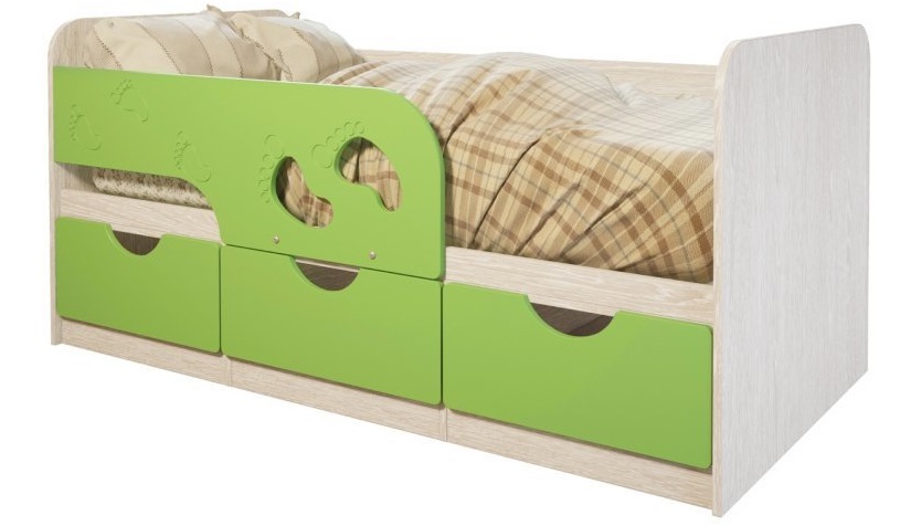 Фото Кровать детская Минима Лего (СМ 80х186) с ящиками от производителя Мебелони в Мелитополе по цене 13 530 ₽