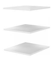 Комплект полок Грация (ЛДСП) на шкаф с витриной 1 дв. (белый  (Браво-мебель) ) в Мелитополе от производителя 