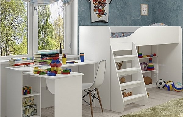 Фото Кровать-чердак КР-07 (СМ 80х186) с основанием от производителя Мебелони в Мелитополе по цене 24 950 ₽