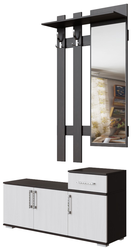 Фото Вешалка с зеркалом №3 (0,8) от производителя Хорошая мебель в Мелитополе по цене 14 480 ₽