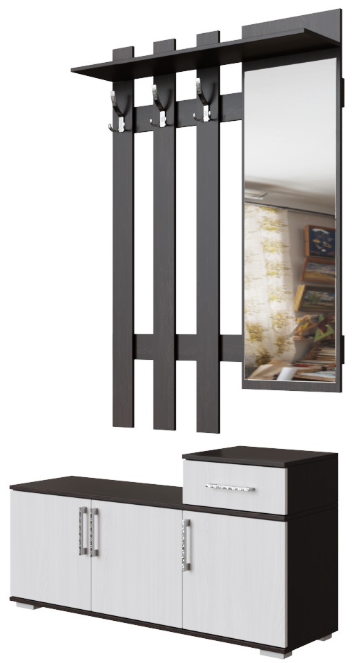 Фото Вешалка с зеркалом №3 (1,0) от производителя Хорошая мебель в Мелитополе по цене 13 860 ₽