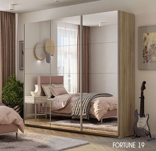 Фото Шкаф-купе Fortune-19 (2,4 - 3 двери) (800/800/400/400) от производителя Мебелони в Мелитополе по цене 77 400 ₽