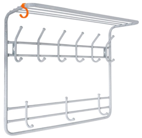 Фото Вешалка с полкой 2х ярусная 80 от производителя Завод металлических изделий в Мелитополе по цене 1 580 ₽