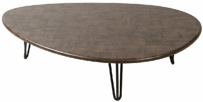 Стол журнальный Дадли (металл, мдф-браун,  черный (Калифорния) ) Стол журнальный Дадли (металл, мдф-браун,  черный (Калифорния) )