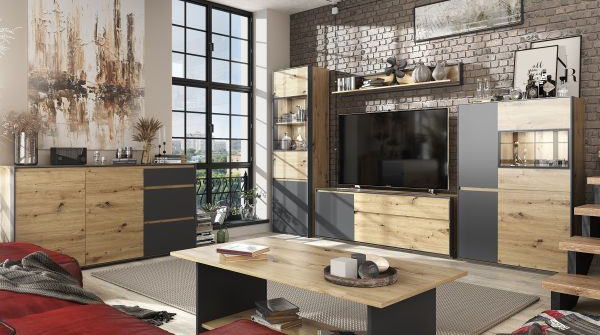 Фото Шкаф с витриной 1V3D Боско (Bosco) от производителя Анрэкс в Мелитополе по цене 22 840 ₽