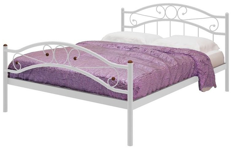 Фото Кровать двуспальная Надежда Plus (СМ 140х200) трубка металл от производителя Милсон в Мелитополе по цене 13 990 ₽