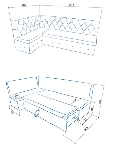 Фото Кухонный уголок Айриш СМ (Г) от производителя Аквилон в Мелитополе по цене 37 420 ₽