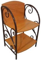 Фото  тумба прикроватная орхидея-2 с полочкой производитель Металл-Конструкция