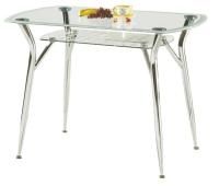 Фото stoly-obedennye-neraskladnye стол обеденный а604 с полкой стекло  производитель Мебель из стекла