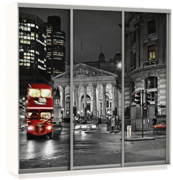 Фото Шкаф-купе Экспресс Трио Фото (2,4х0,6х2,2 - 3 двери) от производителя Мебельная компания Е1 в Мелитополе по цене 58 640 ₽