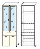Кухня Диана-4 (ЛДСП) шкаф 800 (ШП-2) (белый, ясень шимо светлый (Фант-мебель) ) в Мелитополе от производителя 