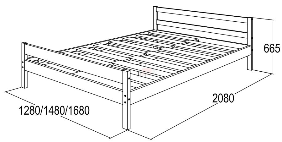 Фото Кровать-13 двуспальная (СМ 140x200) с основанием от производителя Фант-мебель в Мелитополе по цене 13 140 ₽