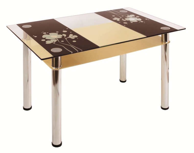 Фото Стол обеденный 3.7 с полкой  от производителя Мебель из стекла в Мелитополе по цене 8 520 ₽