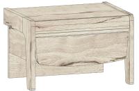 Тумба прикроватная Мале (дуб галифакс белый, дуб галифакс белый (СБК) ) в Мелитополе от производителя 