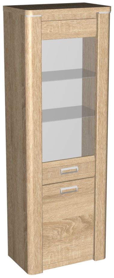 Фото Пенал со стеклом высокий Магнолия ГМ-03 от производителя СБК в Мелитополе по цене 19&nbsp;830 ₽