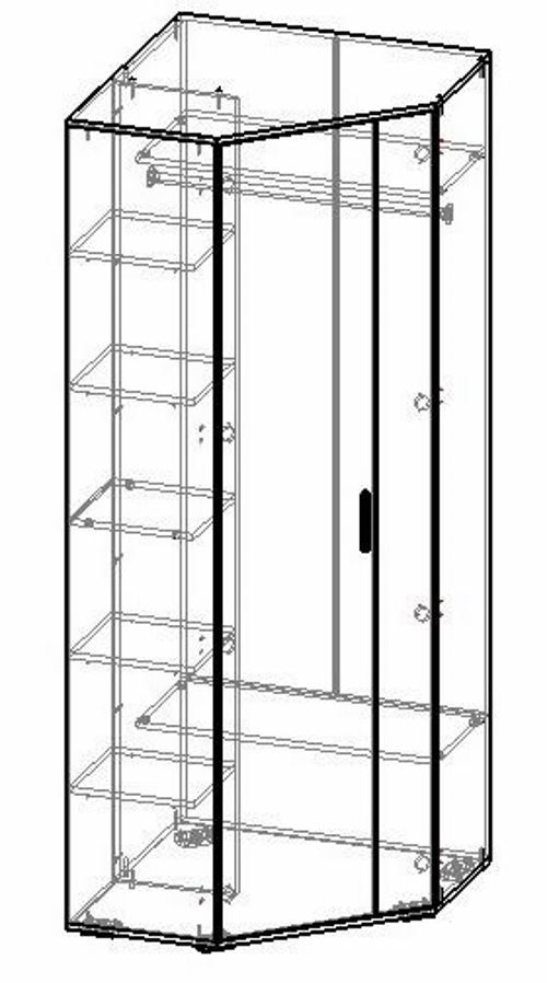 Фото Шкаф Аврора (80) без зеркала угловой от производителя Пирамида в Мелитополе по цене 12 210 ₽