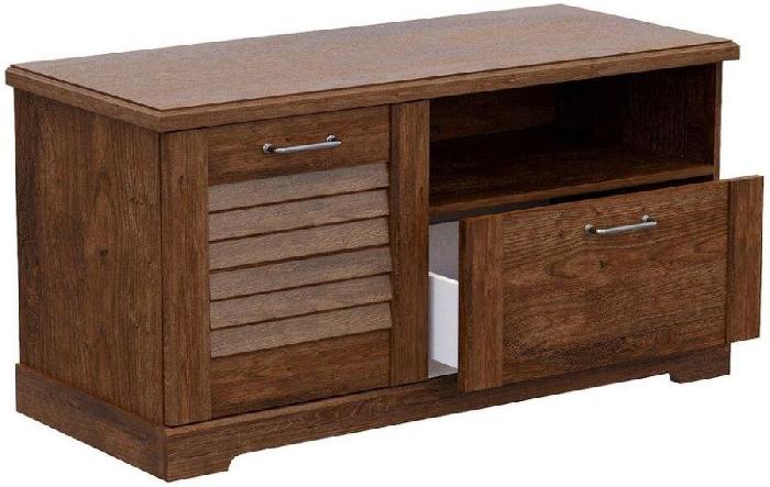Тумба под ТВ Кантри (орех рибек темный, орех рибек темный (СБК) )