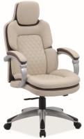 Кресло компьютерное Signal Q-388 (Материал обивки: экокожа, цвет обивки: кремовый-коричневый (Signal) ) в Мелитополе от производителя 