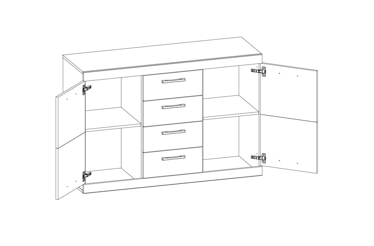 Фото Тумба 2D4S Оскар (Oskar) от производителя Анрэкс в Мелитополе по цене 14 800 ₽