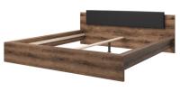 Кровать двуспальная Indira typ 32 (СМ 180х200) без основания ( 180х200 , ЛДСП/стекло , дуб monastery-черный , без подъемного мех. , без ящиков , без матраса (Helvetia) ) в Мелитополе от производителя в интернет магазине Планета Комфорта Кровать двуспальная Indira typ 32 (СМ 180х200) без основания ( 180х200 , ЛДСП/стекло , дуб monastery-черный , без подъемного мех. , без ящиков , без матраса (Helvetia) ) в Мелитополе от производителя