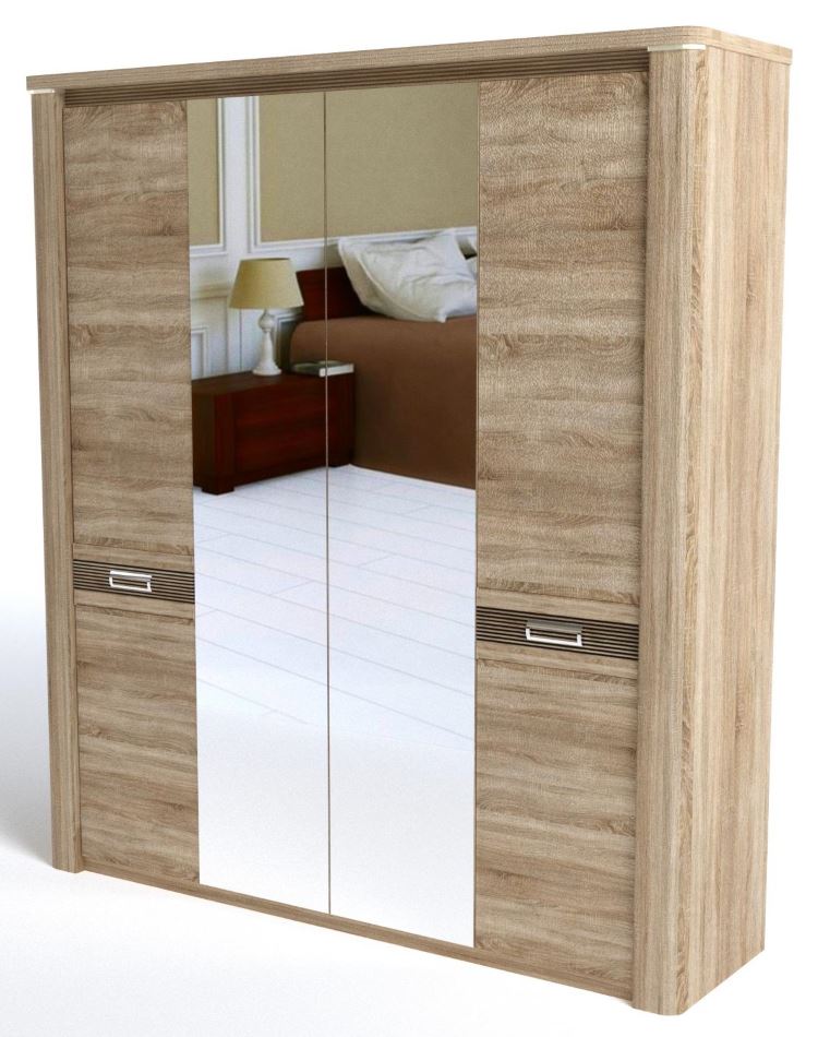 Фото Шкаф Магнолия (205) четырехдверный от производителя СБК в Мелитополе по цене 43&nbsp;150 ₽