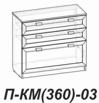 Фото Комод Элит Д-КМ(360)-02 от производителя Сантан в Мелитополе по цене 7 810 ₽