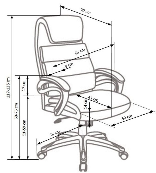 Фото Кресло для руководителя Halmar Sidney от производителя Halmar  в Мелитополе по цене 33 780 ₽