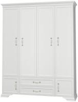 Шкаф Грация ШР-4 (174) без зеркал четырехдверный (борнео, дуб коньяк,(Браво-мебель)) в Мелитополе от производителя 