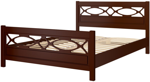 Фото Кровать двуспальная Лоренса (СМ 140х200) без основания с универсальными царгами от производителя Браво-мебель в Мелитополе по цене 18 430 ₽