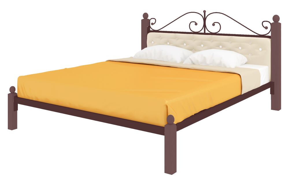 Фото Кровать двуспальная Диана Lux мягкая (СМ 160х190) трубка металл от производителя Милсон в Мелитополе по цене 23 340 ₽