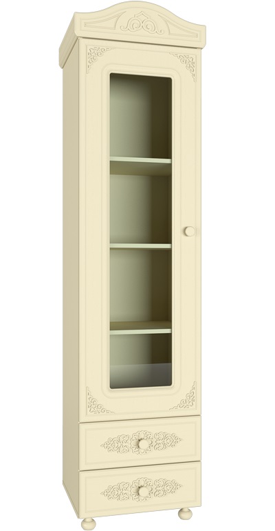 Фото Шкаф-пенал со стеклом Ассоль плюс АС-1  от производителя Компасс в Мелитополе по цене 27&nbsp;850 ₽