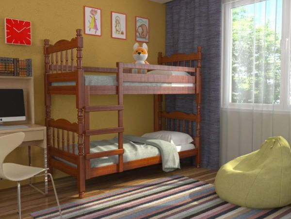 Фото Кровать 2-х ярусная Соня (СМ 80х189) с односторонними матрасами и выдвижными ящиками от производителя Браво-мебель в Мелитополе по цене 46&nbsp;380 ₽