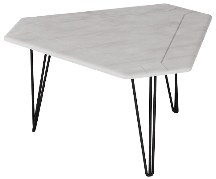 Стол журнальный Тет 450 (металл, мдф-белый бетон,  черный (Калифорния) ) Стол журнальный Тет 450 (металл, мдф-белый бетон,  черный (Калифорния) )