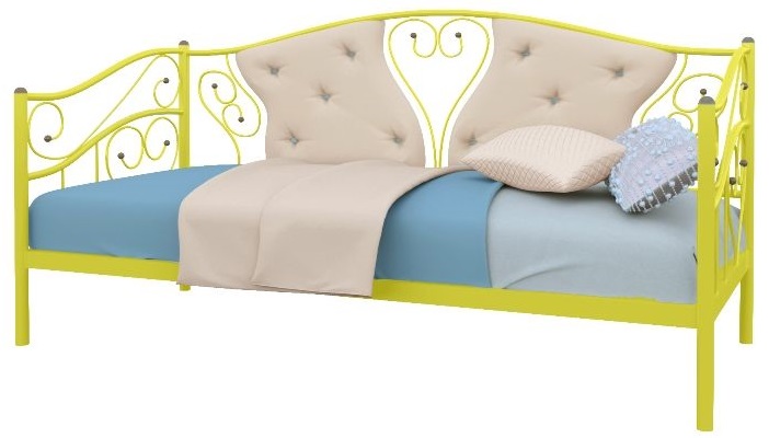 Фото Кровать-тахта односпальная Юлия (СМ 90х200) трубка металл от производителя Милсон в Мелитополе по цене 17&nbsp;520 ₽