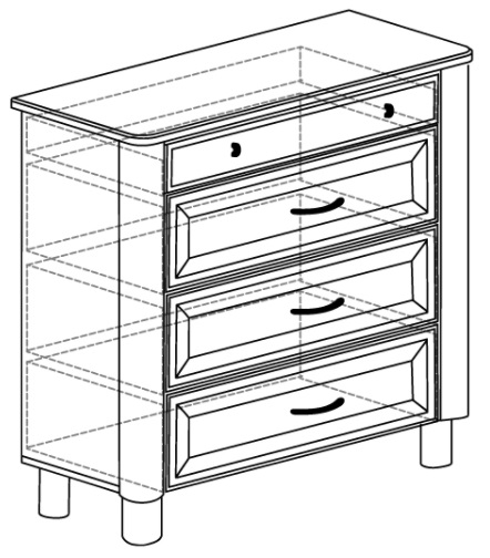 Фото Тумба высокая Элли 576 от производителя Яна в Мелитополе по цене 41 760 ₽