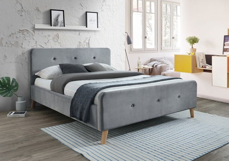 Фото Кровать двуспальная Signal Malmo Velvet (СМ 160х200) c ортопедическим основанием от производителя Signal в Мелитополе по цене 66&nbsp;980 ₽