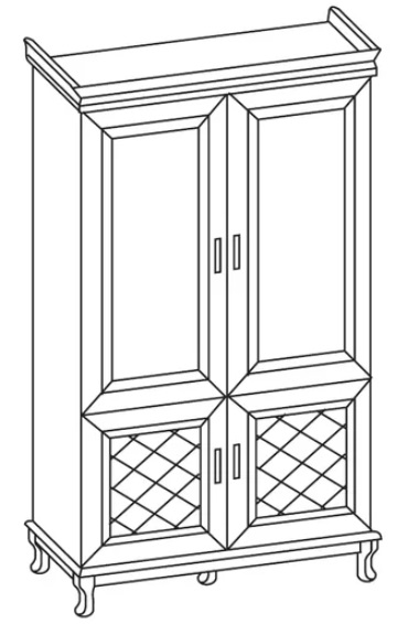 Фото Шкаф Ванесса (129) двухдверный от производителя Ставрополь Мебель в Мелитополе по цене 21 770 ₽