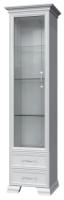 Шкаф с витриной Грация (1 дв) 1 стекло (белый, белый  (Браво-мебель) ) в Мелитополе от производителя 