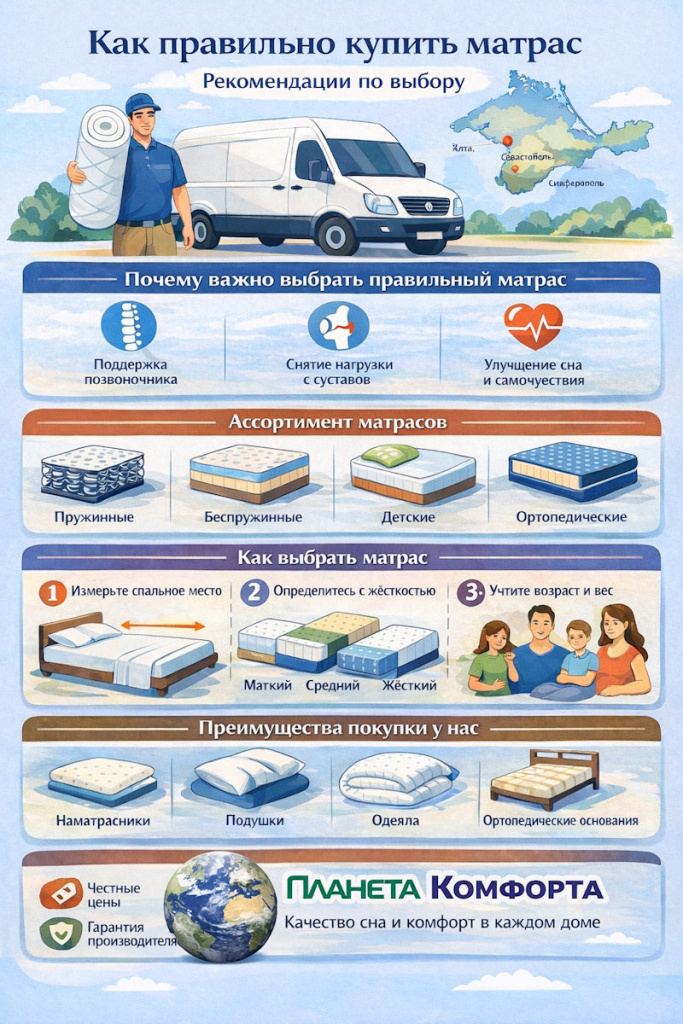 Как купить матрас в интернет магазине Планета Комфорта Мелитополь